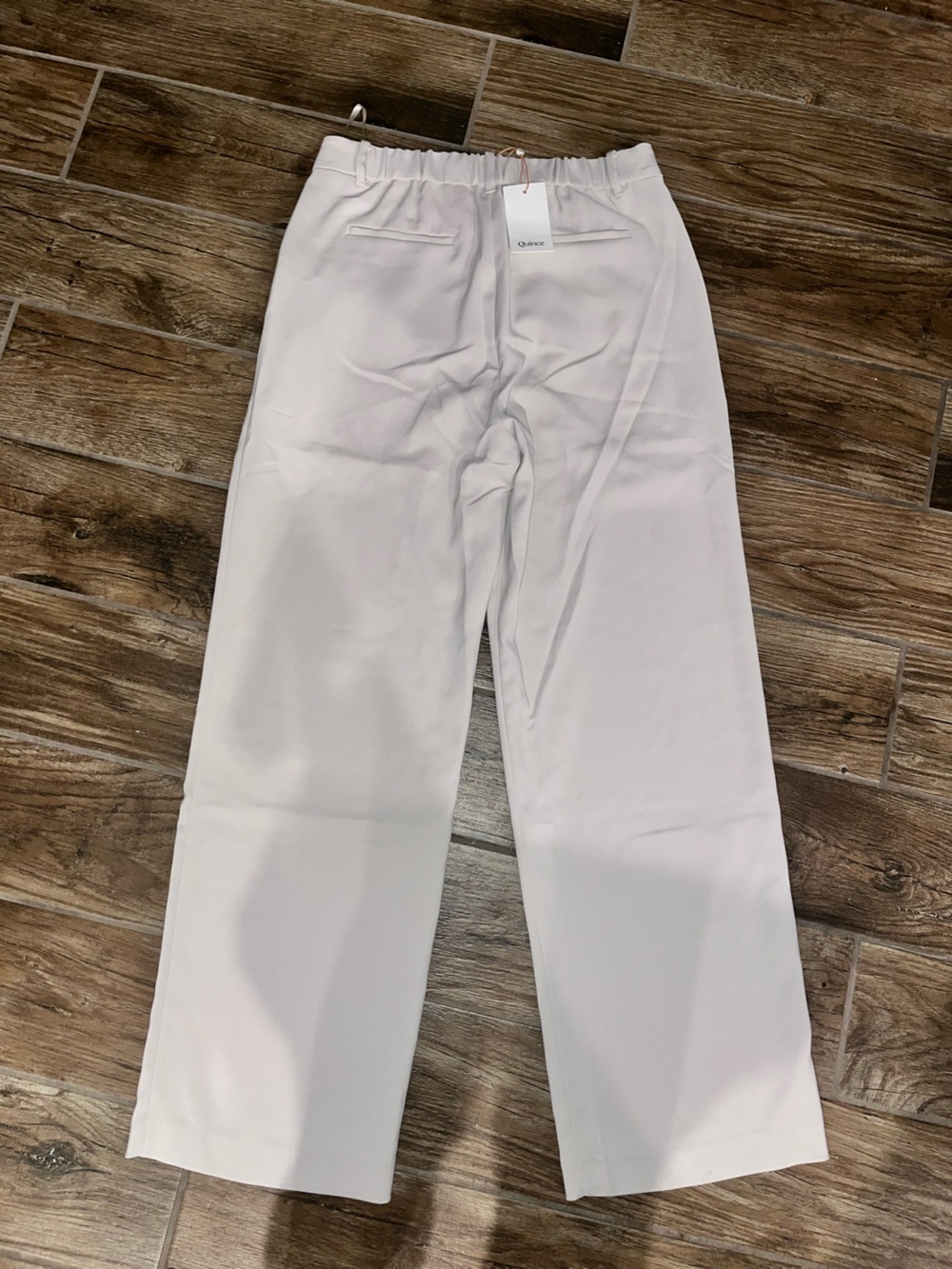 NWT Quince Stretch Pleated Wide Leg Pants in sand - Picture 4 of 6